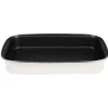 Discount Gifi Plat à four acier émaillé beige 40,5x25 cm