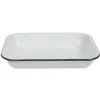 New Gifi Plat à four acier émaillé blanc contour bleu