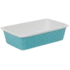 Discount Gifi Plat à four design bleu turquoise