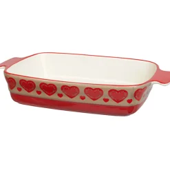 Sale Gifi Plat à four design coeur rouge