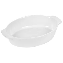 Sale Gifi Plat à four ovale céramique blanc