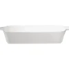 Discount Gifi Plat à four rectangulaire blanc grès