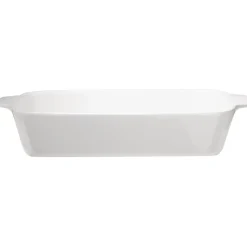 Discount Gifi Plat à four rectangulaire blanc grès
