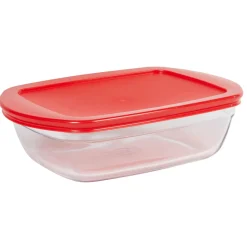 Clearance Gifi Plat à four rectangulaire en verre couvercle plastique