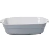 Discount Gifi Plat à four rectangulaire gris blanc