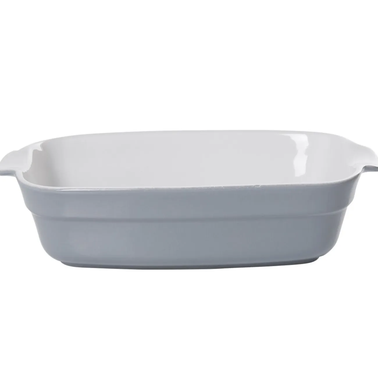 Discount Gifi Plat à four rectangulaire gris blanc