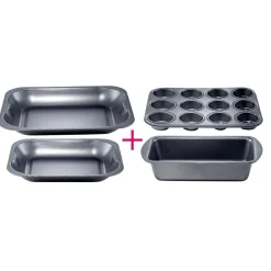 Gifi Plat gris carbone en métal x4