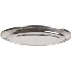 Sale Gifi Plat ovale en inox gris