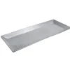 New Gifi Plat rectangulaire argenté noir martelé
