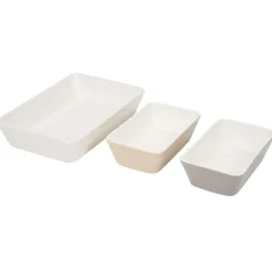 New Gifi Plat rectangulaire cuisson four x3 céramique blanc