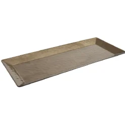 Clearance Gifi Plat rectangulaire doré noir martelé