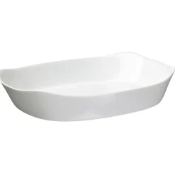Discount Gifi Plat rectangulaire en opale couleur blanc 30x22cm