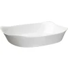 Discount Gifi Plat rectangulaire en opale couleur blanc 38x28cm