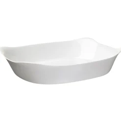 Discount Gifi Plat rectangulaire en opale couleur blanc 38x28cm