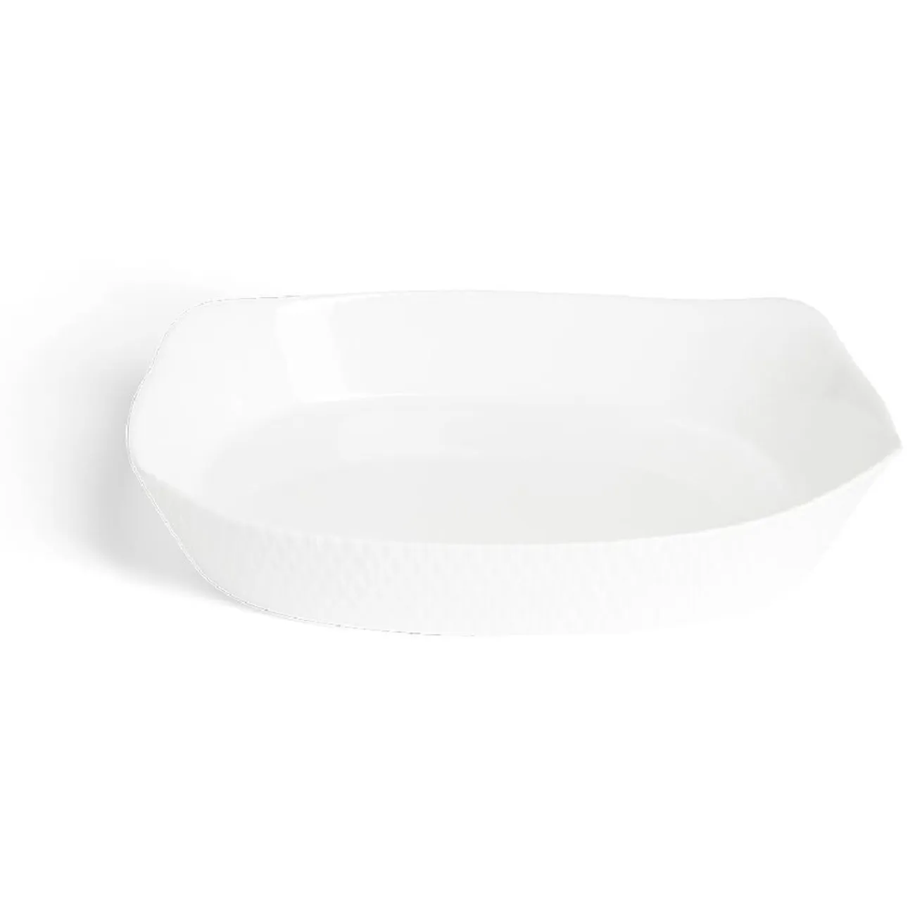 Outlet Gifi Plat rectangulaire 22x30cm Luminarc contour relief blanc