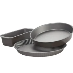 Clearance Gifi Plat x3 moule à manqué tarte et cake revêtement antiadhésif