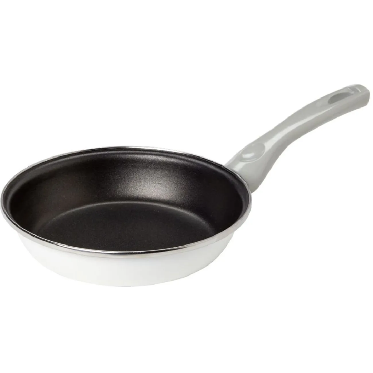 Gifi Poêle anti adhérente acier émaillé noir et blanc Ø20cm