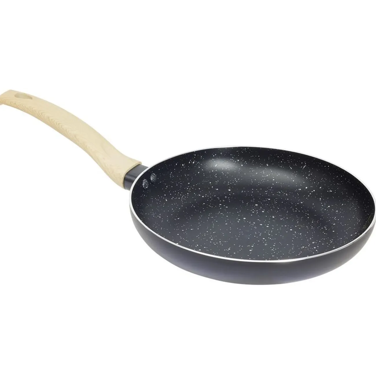 Hot Gifi Poêle antiadhérente poignée soft touch beige et noir Ø24cm