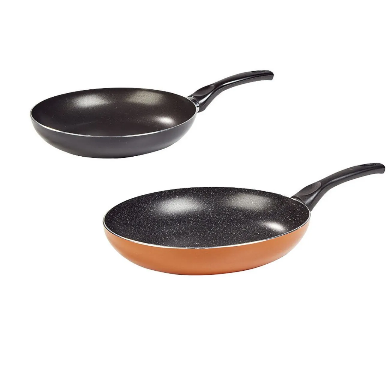 Clearance Gifi Poêle effet pierre noire et orange x2