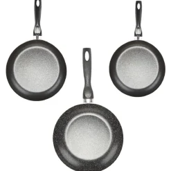 Hot Gifi Poêle noire en aluminium x3