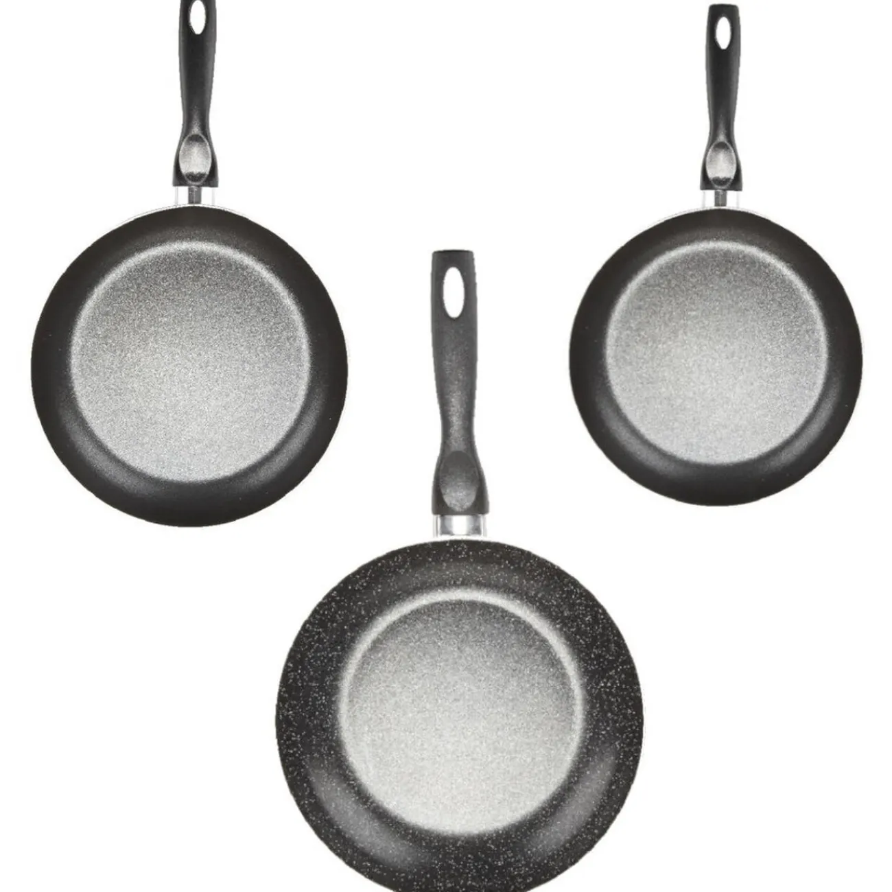Hot Gifi Poêle noire en aluminium x3