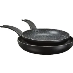 Clearance Gifi Poêle noire à induction effet pierre x2