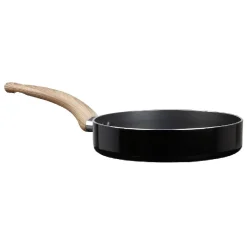 Gifi Poêle noire manche effet bois Ø 20