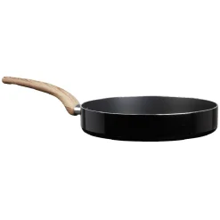 Gifi Poêle noire manche effet bois Ø 28
