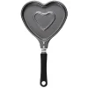 Outlet Gifi Poêle à pancake forme coeur gris et noir L15cm