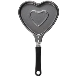 Outlet Gifi Poêle à pancake forme coeur gris et noir L15cm