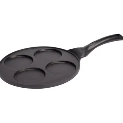 Clearance Gifi Poêle 4 pancakes anti adhérente aluminium noir