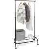 Gifi Rangement|Portant réglable en métal avec tablette de rangement noir 86x43xH110/180cm