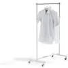 Gifi Rangement|Portant à vêtements gris sur roulettes
