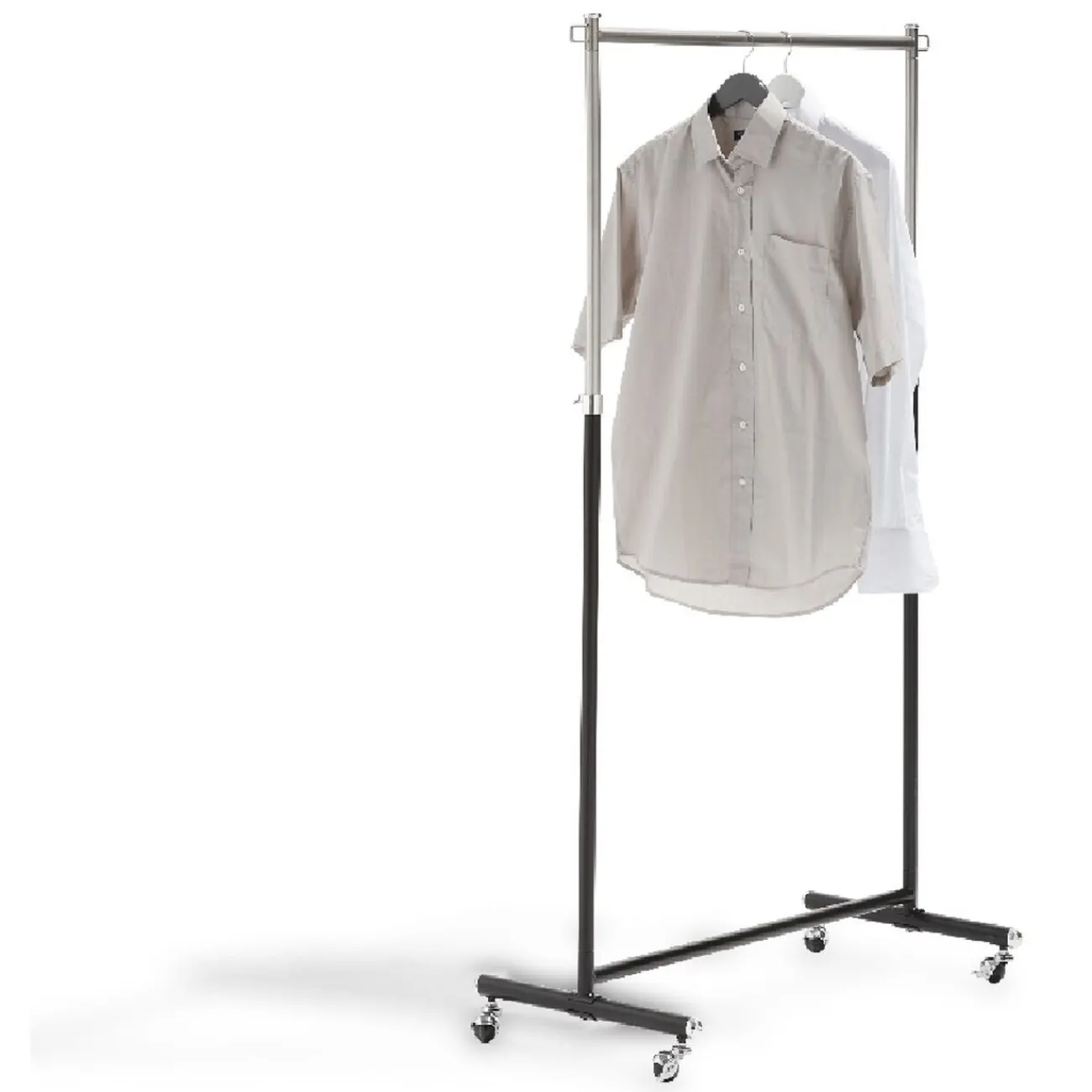 Gifi Rangement|Portant à vêtements noir sur roulettes