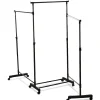 Gifi Rangement|Portant vêtements triple à roulettes