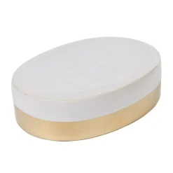 Gifi Aménagement Salle De Bain^Porte savon céramique blanc cuivre