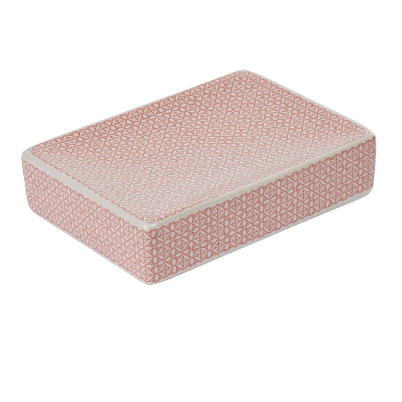 Gifi Aménagement Salle De Bain^Porte savon céramique carreau de ciment rose