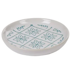 Gifi Aménagement Salle De Bain^Porte-savon céramique design rosace blanc bleu