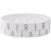 Gifi Aménagement Salle De Bain^Porte-savon céramique motif blanc et noir 13x8,5xH3cm