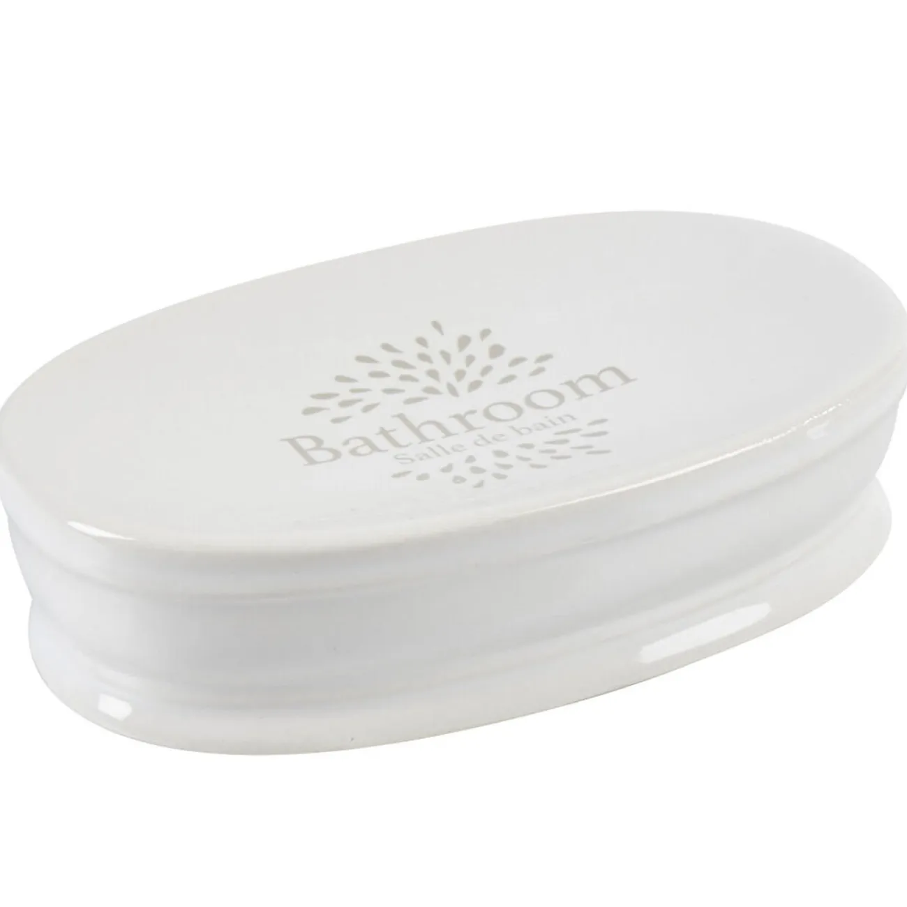 Gifi Aménagement Salle De Bain^Porte savon design fleur avec inscription bathroom