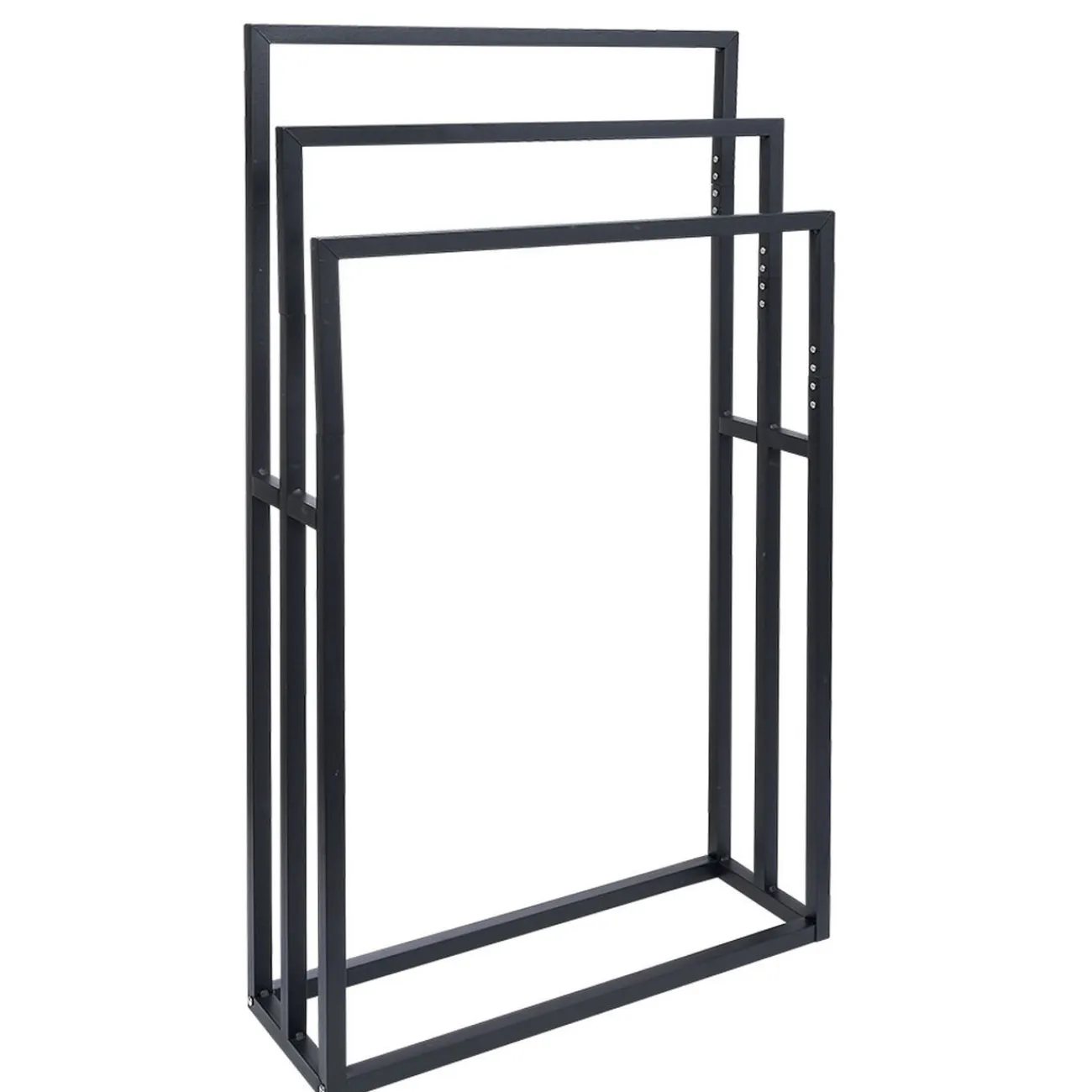 Gifi Aménagement Salle De Bain^Porte serviette 3 niveaux métal noir