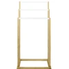Gifi Aménagement Salle De Bain^Porte-serviettes en bambou naturel et blanc 42x24xH81,5cm