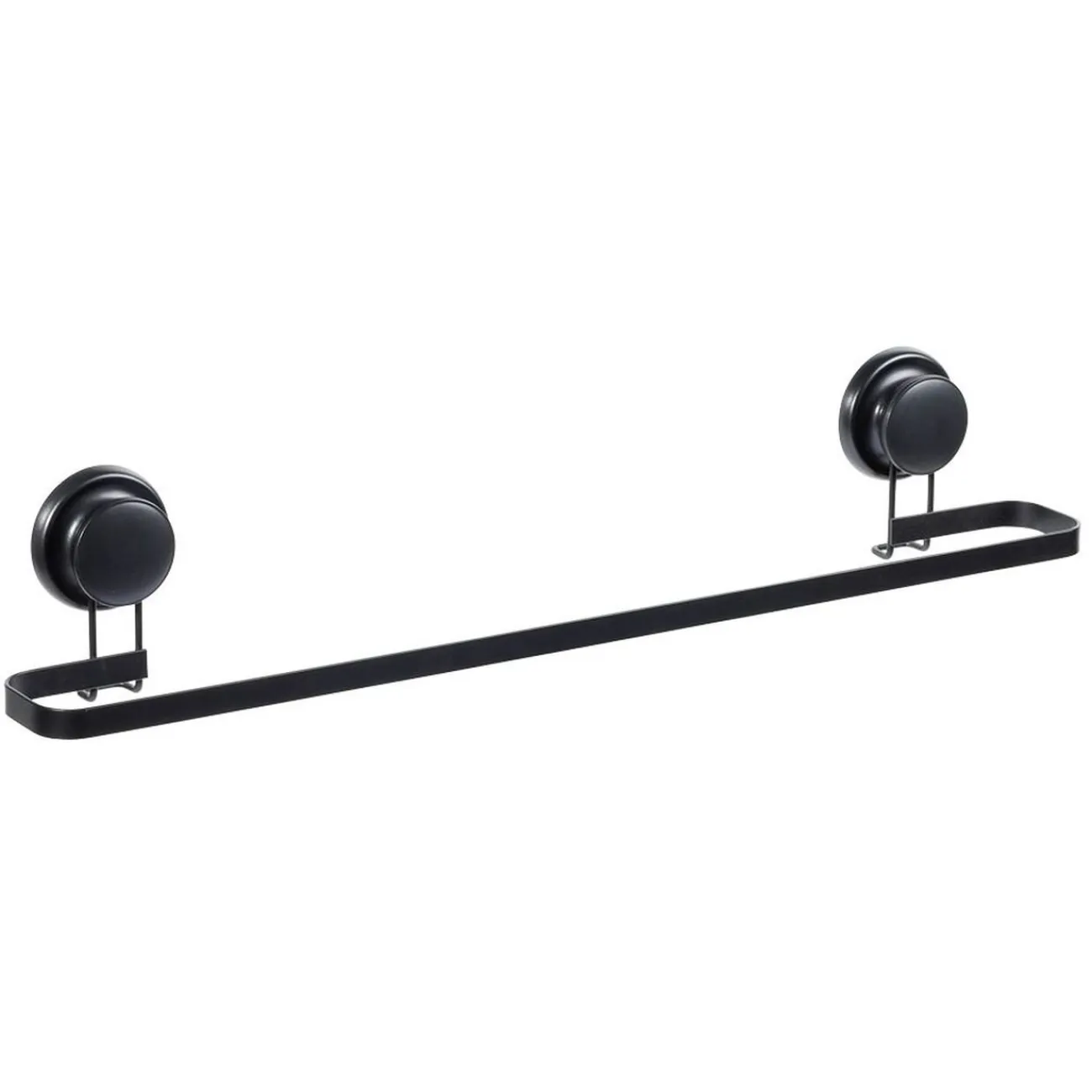 Gifi Aménagement Salle De Bain^Porte serviette à ventouses métal noir L.60 cm