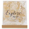 Gifi Equipement Douche^Porte tablette transparent imprimé globe doré