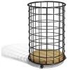 Best Gifi Porte ustensiles bambou et métal noir Ø11,3xH17cm