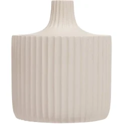 Gifi Aménagement Salle De Bain^Pot à coton plastique rose effet rainuré Ø9xH10cm