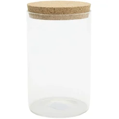 Online Gifi Pot de conservation en verre avec couvercle liège 1 L