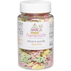 Clearance Gifi Pot de Décor en sucre Modèle Tropical Orange, Vert et Rose
