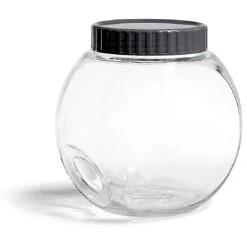 Outlet Gifi Pot en verre transparent avec couvercle plastique - 17,5x12,5xH.17cm