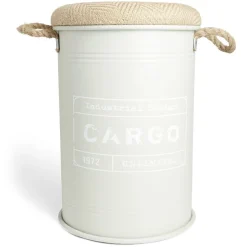 Gifi Rangement|Pouf coffre de rangement moyen modèle Ø34xH49,5cm vert